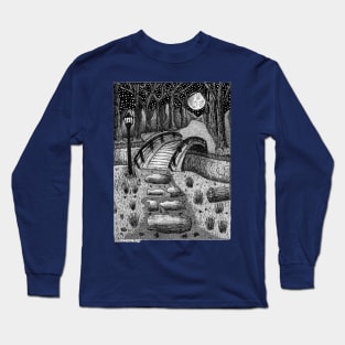 Winter Night Fantasy Landscape Long Sleeve T-Shirt